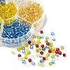 7 Colors Glass Round Seed Beads SEED-YW0001-24C-01-4