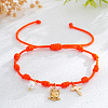 Brass & Imitation Pearl Charm Bracelets DP7998-7-1