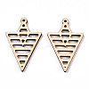 Undyed Natural Poplar Wood Pendants WOOD-TAC0002-55-2
