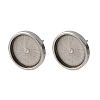 201 Stainless Steel Stud Earring Findings STAS-D379-10E-P-1