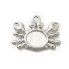 304 Stainless Steel Pendant Cabochon Settings STAS-E545-04F-P-1