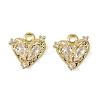 Brass Micro Pave Cubic Zirconia Charms KK-C107-14B-G-1
