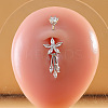 316L Surgical Stainless Steel Micro Pave Clear Cubic Zirconia Belly Rings FS-WG9E32A-03-1