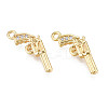 Brass Micro Pave Cubic Zirconia Pendants X2-KK-N231-246-1