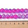 1 Strand Transparent Crackle Glass Round Beads Strands X-CCG-Q002-10mm-09-5