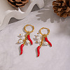 Hot Pepper 304 Stainless Steel Hoop Earrings LS-CA2764-3