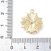Brass Micro Pave Clear Cubic Zirconia Pendants KK-G545-03G-3