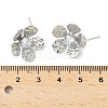 Flower Brass Micro Pave Cubic Zirconia Stud Earring Findings LS-KK-M326-08P-3