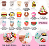 15Pcs 15 Styles Food Silicone Focal Beads SIL-TA0001-87-3