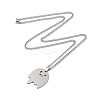 Anti-Tarnish 201 Stainless Steel Pendant Twisted Chain Necklaces for Women NJEW-U018-01P-05-2