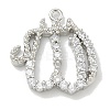 Rack Plating Brass Micro Pave Cubic Zirconia Pendants KK-L224-053P-1