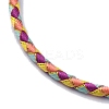 Polyester Cord Braided Bracelet Makings MAK-Z003-01G-25-2