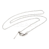 Non-Tarnish 304 Stainless Steel Cable Chain Necklace for Women NJEW-G104-06P-1