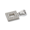 Ion Plating(IP) 304 Stainless Steel Micro Pave Cubic Zirconia Pendants STAS-Z107-06P-04-2
