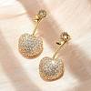 Cherry Brass Micro Pave Cubic Zirconia Stud Earrings EJEW-M077-12G-02-5