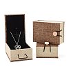 Rectangle Wooden Pendant Necklace Boxes  OBOX-N013-03-2