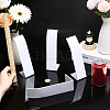 Desktop Acrylic Slant Back Single Necklace Display Stands ODIS-WH0025-234A-3