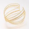 Brass Cuff Bangle BJEW-P168-D01-1