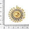 304 Stainless Steel and Resin Flower Pendants STAS-R170-03G-01-3