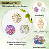 18Pcs 3 Colors 304 Stainless Steel Pendant STAS-DC0012-39-4
