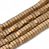 Electroplate Non-magnetic Synthetic Hematite Beads Strands G-T061-08H-1