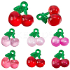 48Pcs 6 Colors Transparent Resin Pendants RESI-SC0036-63A-7