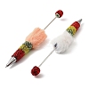 Polymer Clay Rhinestone & Plush Pompom Beadable Pen AJEW-B108-04-3