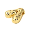 Rack Plating Brass Micro Pave Clear Cubic Zirconia Perdants KK-C067-11G-A-2