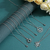 30Pcs 304 Stainless Steel Flat Cable Chain Necklaces Set for Men Women STAS-BBC0004-99A-4