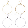 2 Sets 2 Colors 304 Stainless Steel Satellite Chain Bracelet Slider Making MAK-TA0001-22-1