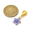 10Pcs 5 Styles Flower Alloy Enamel Pendant Decorations HJEW-JM02751-4