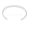 Non-Tarnish 304 Stainless Steel Open Cuff Plain Bangles BJEW-H591-01P-01-3