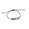 Bohemian Adjustable Handmade Dyed Natuarl Lava Rock Braided Bead Bracelets for Women RX0209-9-1