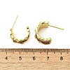 Brass Enamel Stud Earrings EJEW-B120-01G-03-3