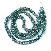 Electroplate Transparent Glass Beads Strands EGLA-N022-09A-B06-2