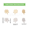 12Pcs 2 Colors 304 Stainless Steel Pendant Cabochon Settings For Enamel STAS-UN0028-82-5