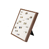 50-Slot Foldable Retangle Wood Slant Back Ring Display Frame RDIS-WH0009-021-1