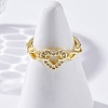 Adjustable Brass Micro Pave Clear Cubic Zirconia Rings for Women RJEW-U043-05G-2