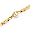 304 Stainless Steel Twist Chain Necklaces for Women NJEW-G140-08B-G-3