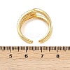 Brass Micro Pave Cubic Zirconia Cuff Rings for Women RJEW-C140-09G-5