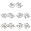 5Pcs Alloy & Crystal Rhinestone Snap Lock Clasps FIND-FH0008-91S-1