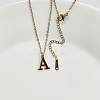 304 Stainless Steel Letter Pendant Necklaces NJEW-WH0027-26A-G-1