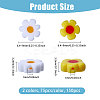 150Pcs 2 Colors Handmade Millefiori Glass Bead Strands LAMP-CA0001-14-2