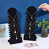 Wood Covered with Velvet Slant Back Necklace Display Stands EDIS-WH0016-059-3