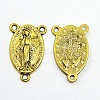 Tibetan Style Oval with Virgin Holy Rosary Center Pieces Chandelier Links TIBE-X0009-FF-2