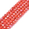 Electroplate Glass Beads Strands EGLA-A044-P3mm-B21-1