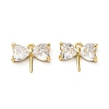 Brass Micro Pave Cubic Zirconia Charms KK-B142-09G-01-1