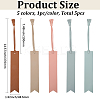 5Pcs 5 Colors PU Leather Tassel Bookmark AJEW-GF0011-83-2