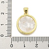 Brass Micro Pave Clear Cubic Zirconia Pendants KK-K354-04G-06-3
