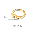 Flat Round with Star Pattern 304 Stainless Steel Micro Pave Clear Cubic Zirconia Finger Rings FS-WG7CEF6-03-5